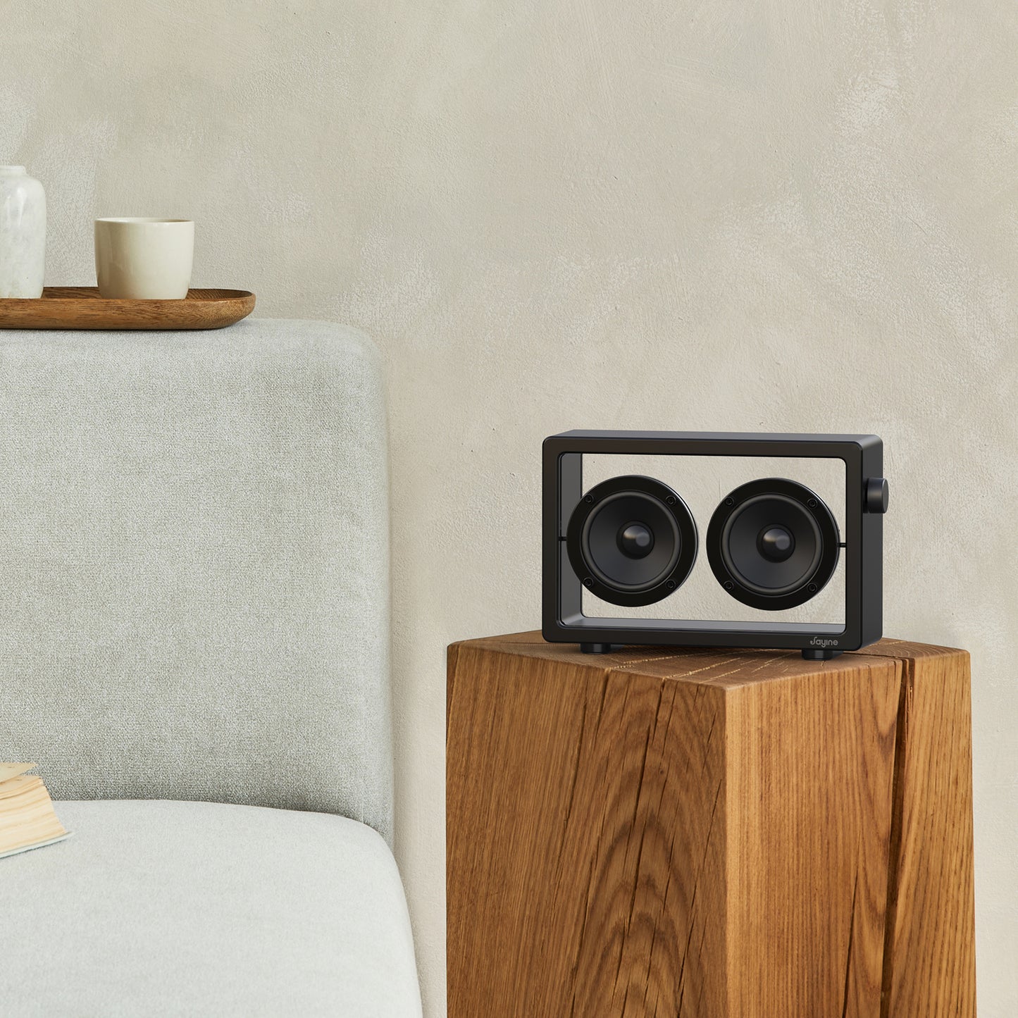 Jayine Cassette Mini Wireless Portable Speaker-Black