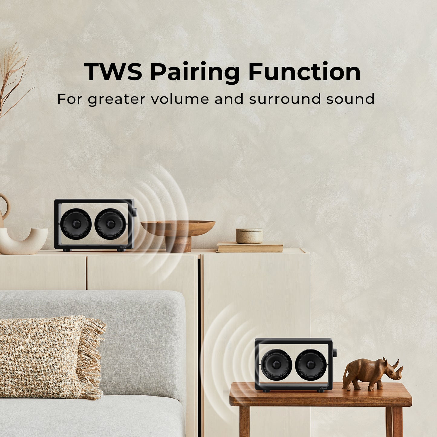 Jayine Cassette Mini  Wireless Portable Speaker-Black