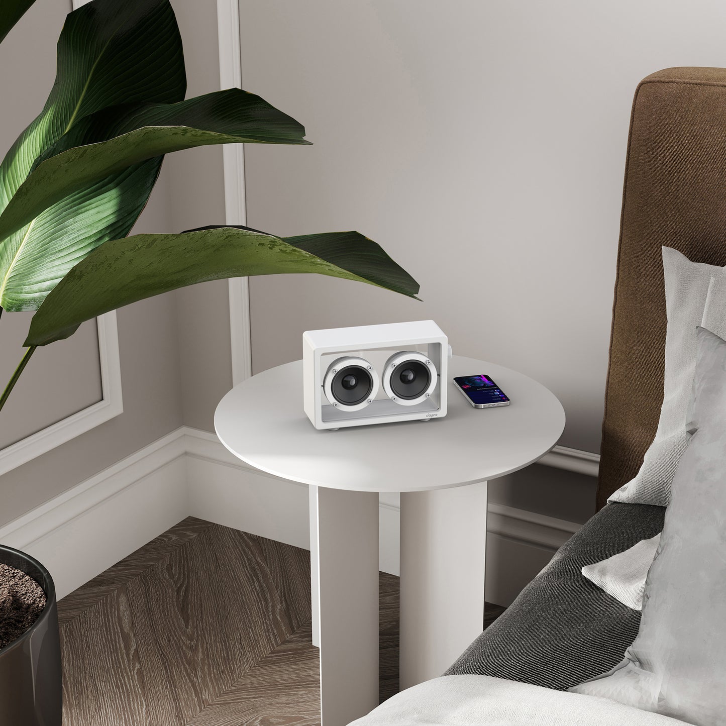 Jayine Cassette Mini  Wireless Portable Speaker-White