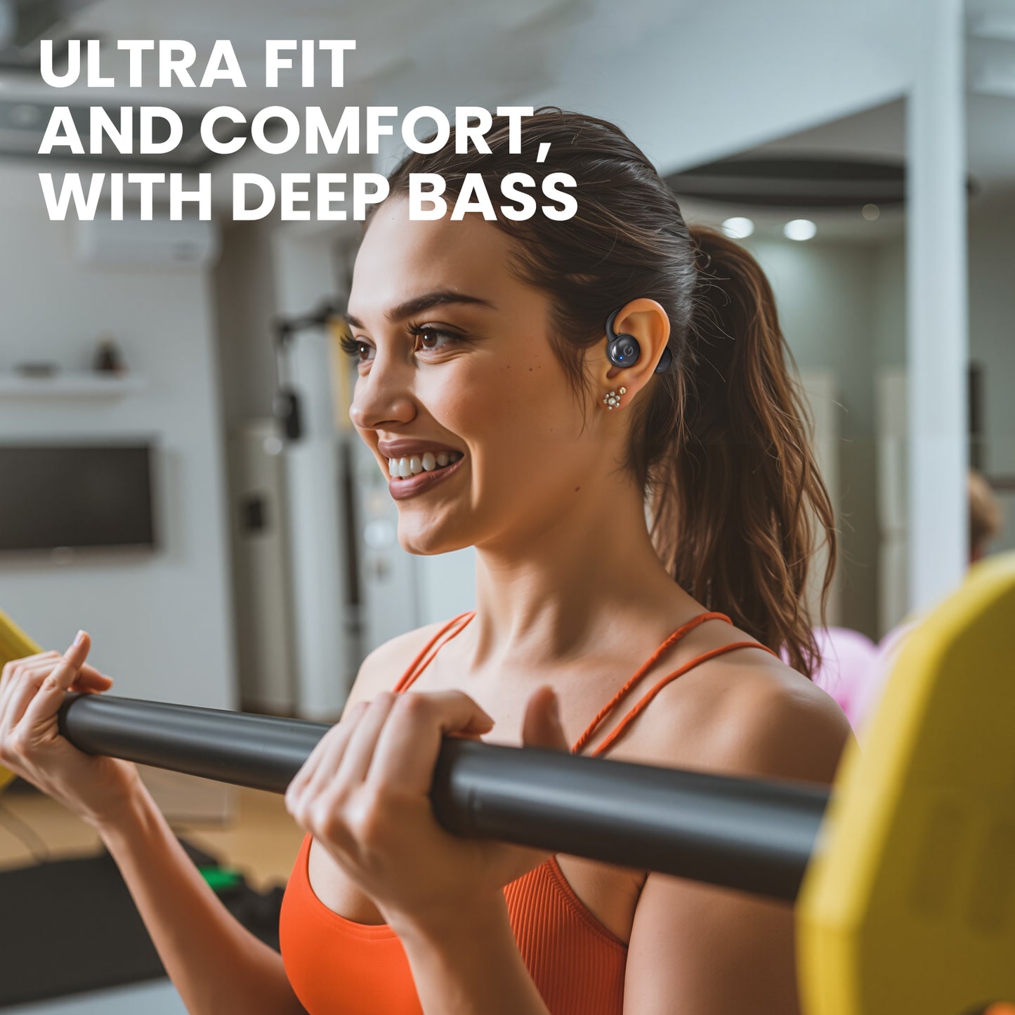 Open-Ear True Wireless Earbuds for Gym, Running & HIIT Workouts