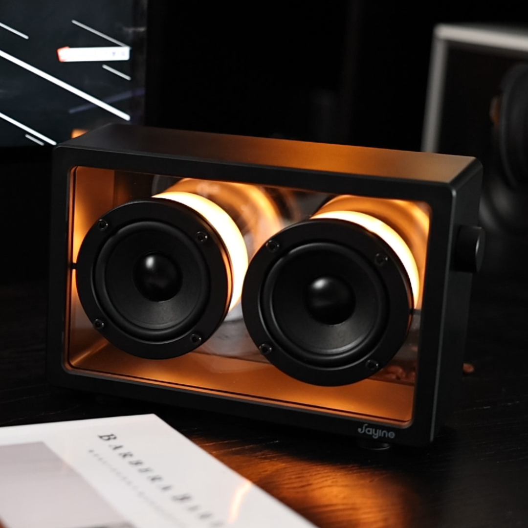 Jayine Cassette Glow Wireless Portable Speaker-Black