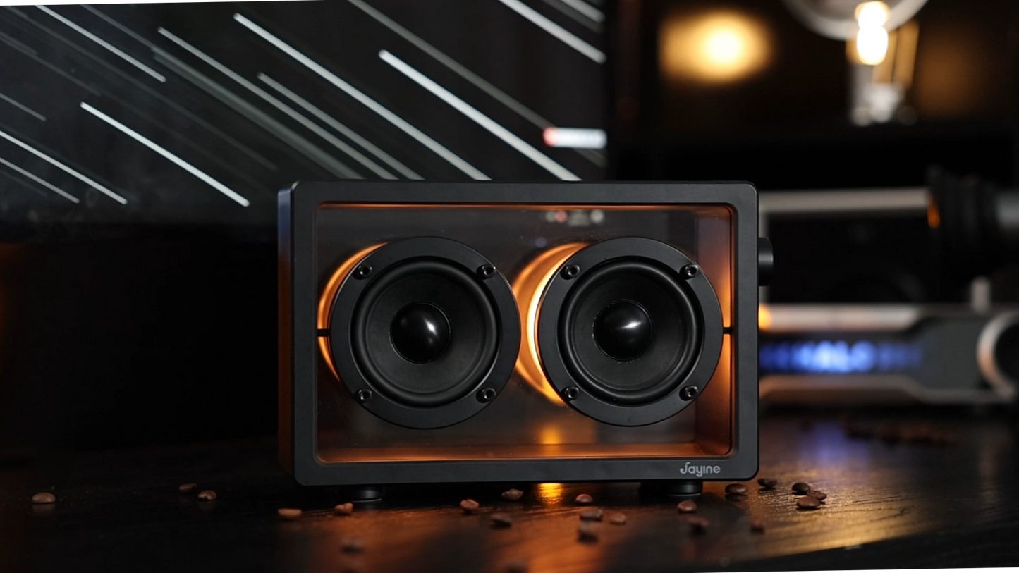 Jayine Cassette Glow Wireless Portable Speaker-Black
