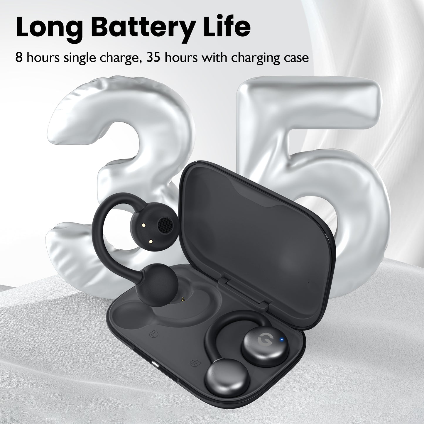 Open-Ear True Wireless Earbuds for Gym, Running & HIIT Workouts