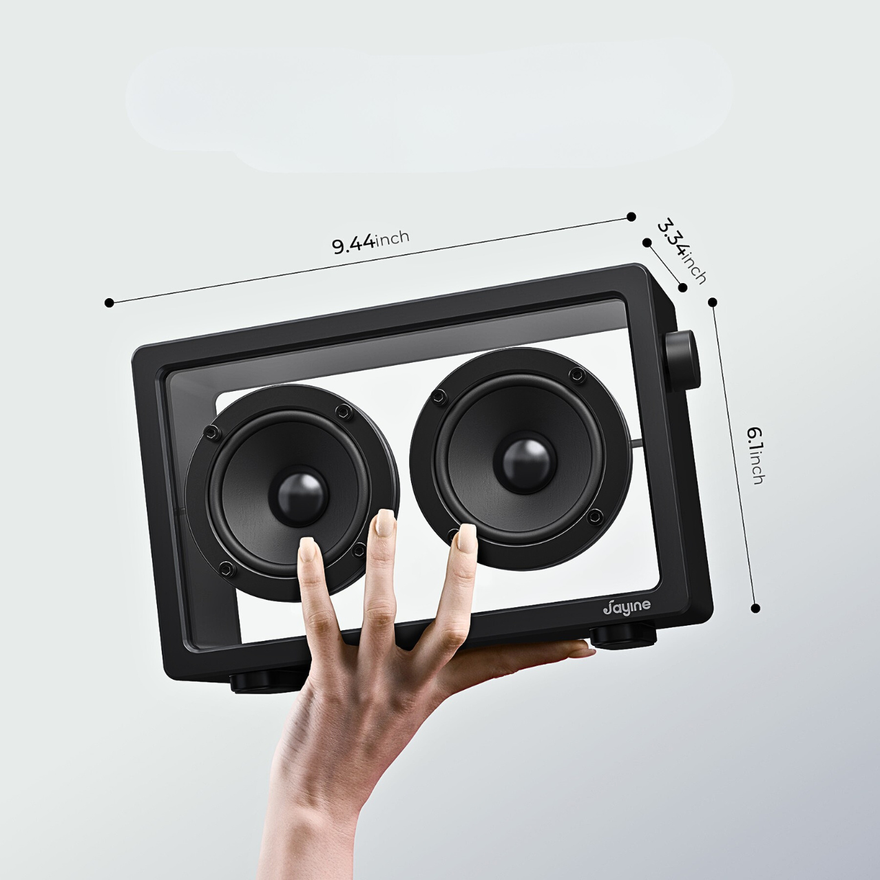 Jayine Cassette Glow Wireless Portable Speaker-Black