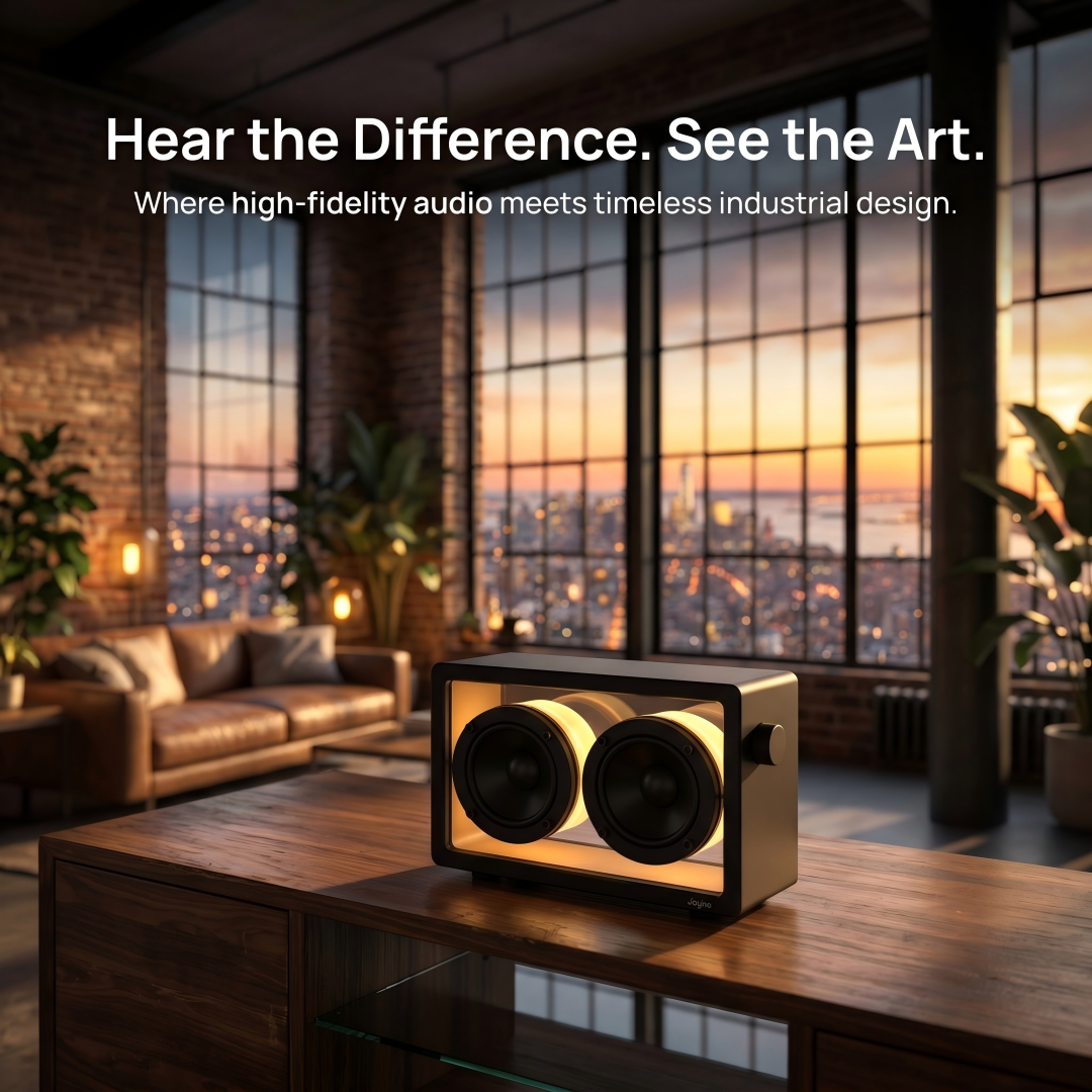 Jayine Cassette Glow Wireless Portable Speaker-Black